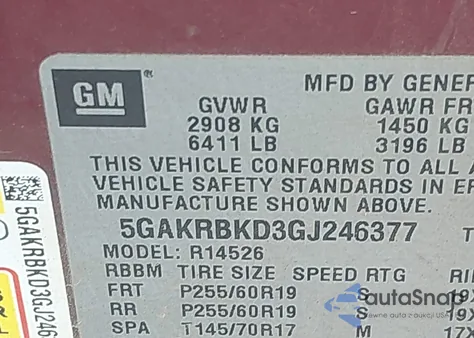 2016 Buick Enclave Leather from USA, damaged, VIN 5GAKRBKD3GJ246377